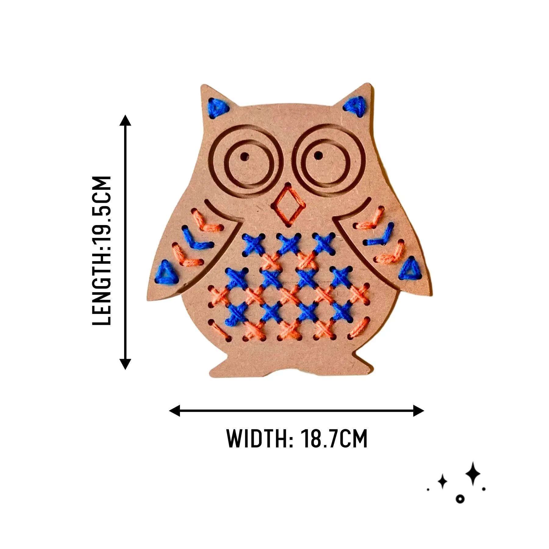 WonderHands Wooden Owl Sewing/Lacing Kit