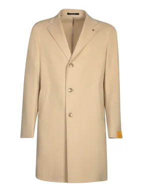 Wool and Cashmere Coat in Beige