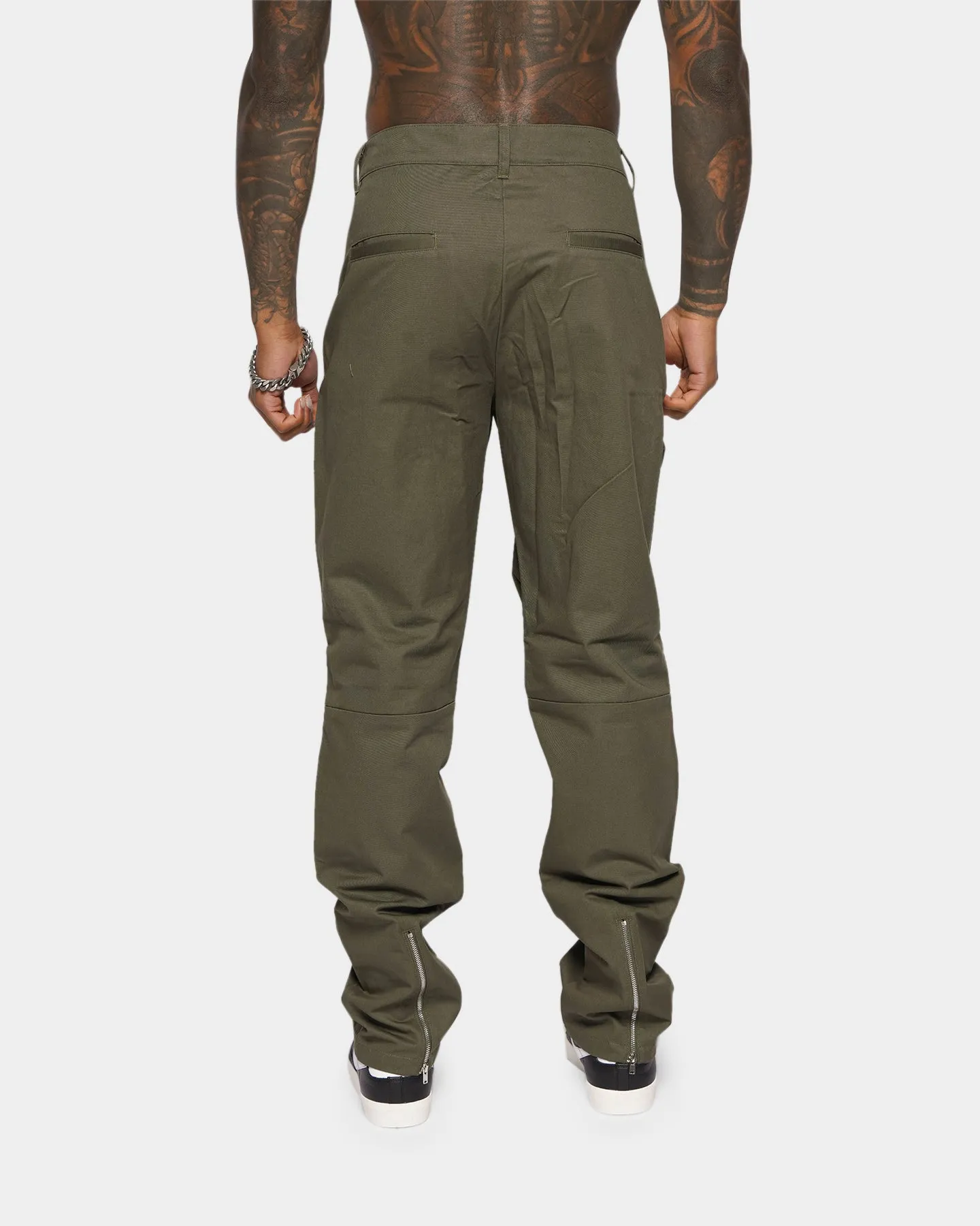 XXIII Tad Cargo Zipper Pants Khaki