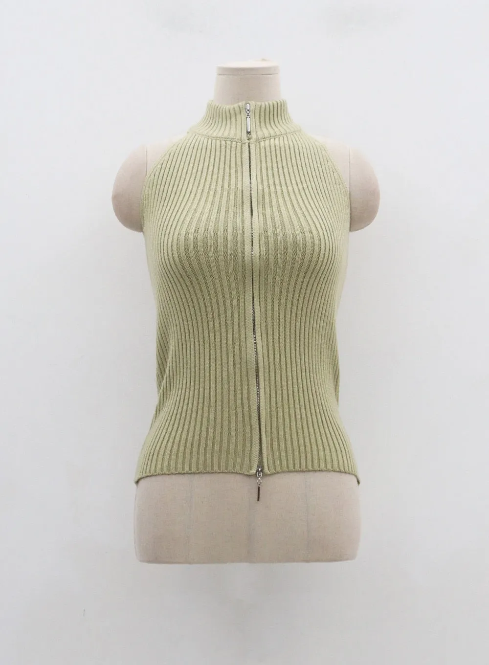 Zipper Turtleneck Tank Top And Bolero Set CD06